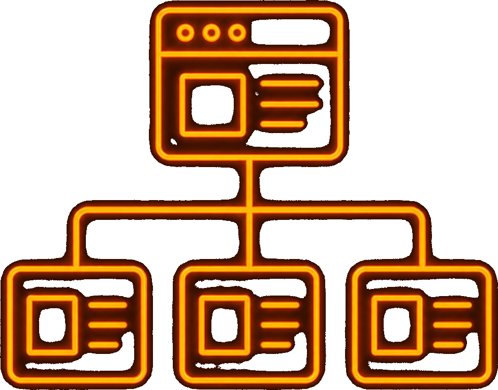 Landing plus three pages icon